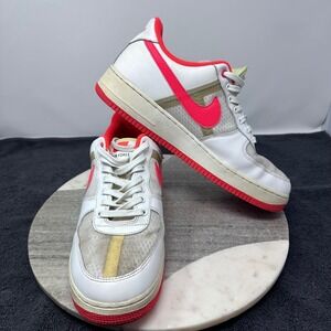 Nike Air Force 1 Low Transparent White Crimson Men Size 10